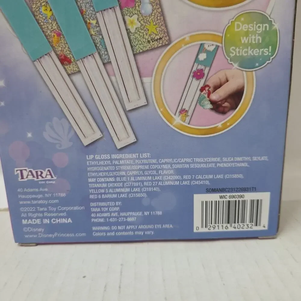 Disney Princess Create Your Own Lip Gloss Activity Set - The Little Mermaid New